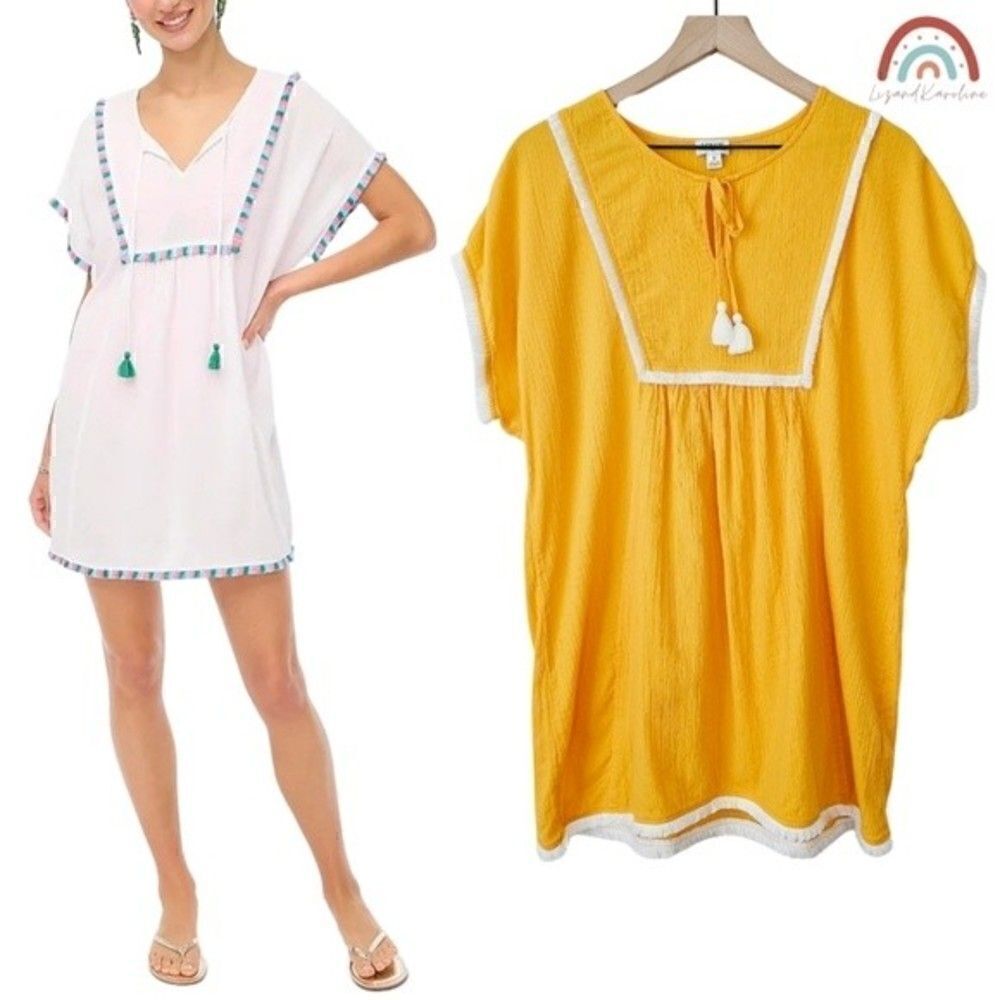 J. Crew Bohemian Tassels Fringe Tunic Oversized Mini Dress